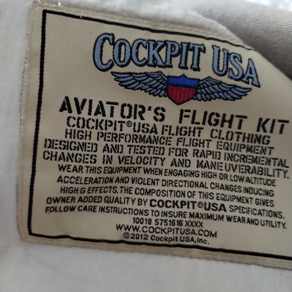 Cockpit USA Men's Distressed Air Force U.S. Army Aviator‎ Bomber Jacket Type XXL